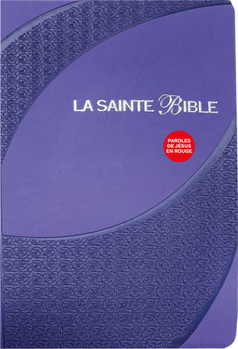 Bible Segond 1910 famille souple violet argent onglets - Paroles de Jésus en rouge