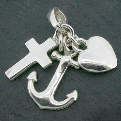 Pendentif argenté Faith Hope Love