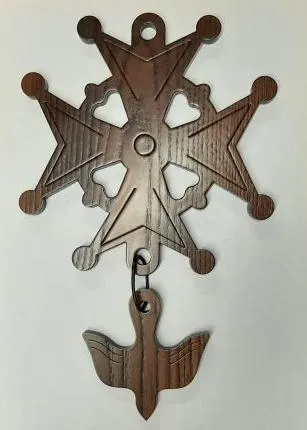 Croix huguenote bois érable
