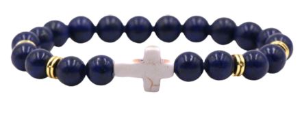 Bracelet pierre véritable - lapis lazuli