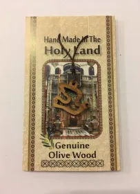 Collier colombe ajourée en bois d'olivier