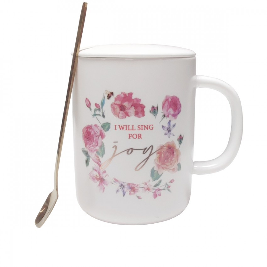 Mug tea ceramic I will sing for joy