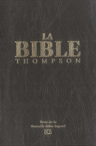 Bible NBS Thompson rigide noir or onglets