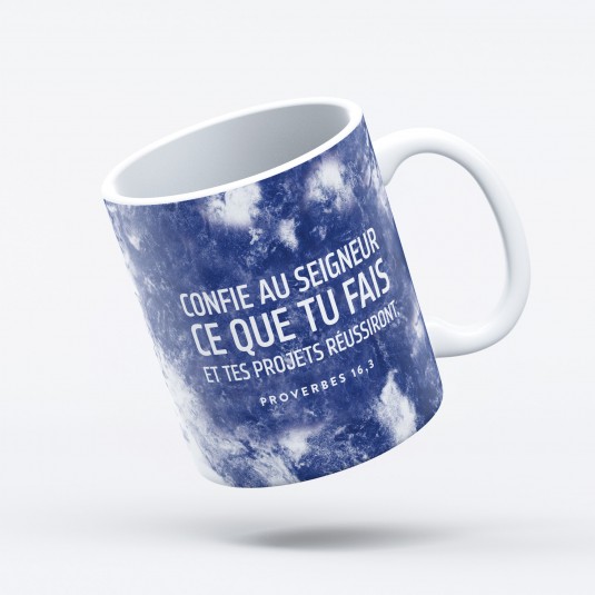 Mug "Confie au Seigneur ce que tu fais..." - Proverbes 16:3