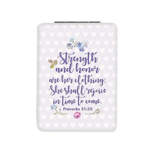 Mini Miroir Strength and Honor - Proverbs 31:25