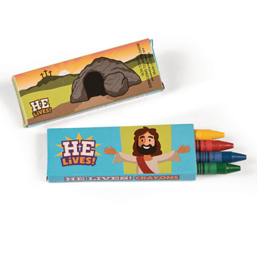 Crayons pastel Easter - He lives