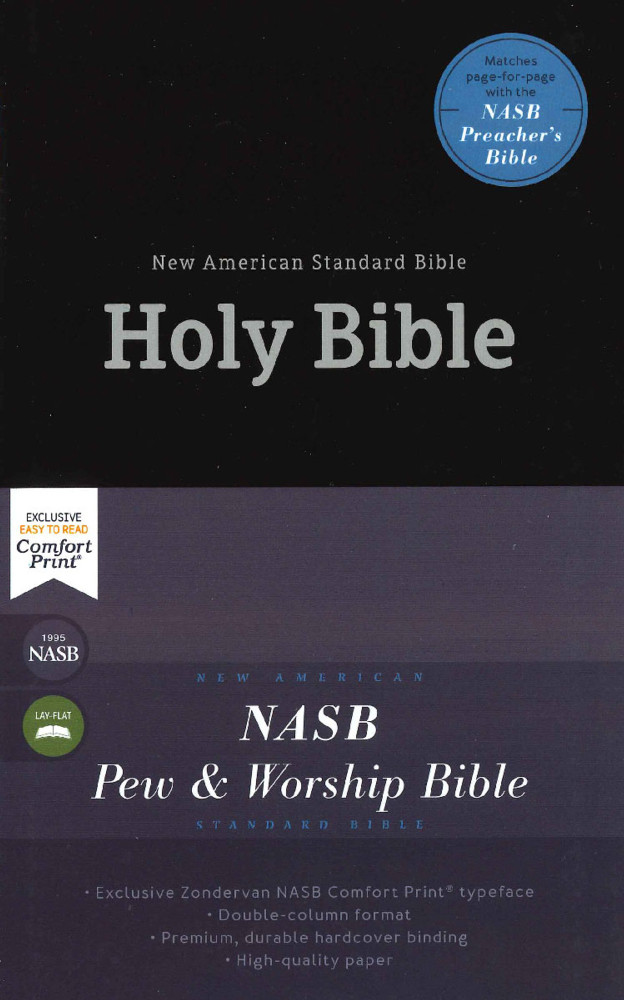NASB pew & worship Bible hardcover black