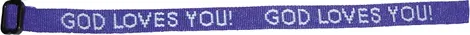 Bracelet tissé purple - God loves you