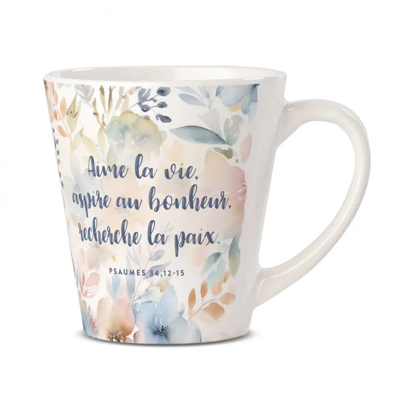 Mug Aime la vie... recherche la paix - Psaumes 34:12-15