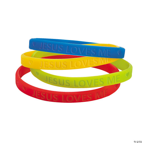 Bracelet silicone couleur Jesus loves me