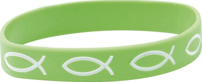 Bracelet silicone ICHTUS vert clair