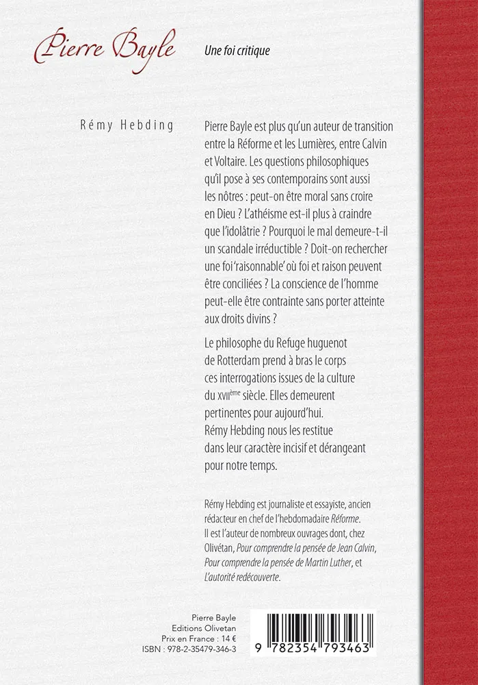 Pierre Bayle - Une foi critique