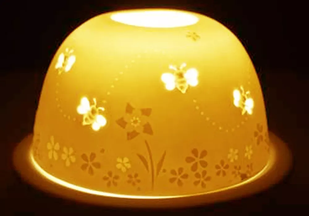 Photophore en porcelaine Les Abeilles