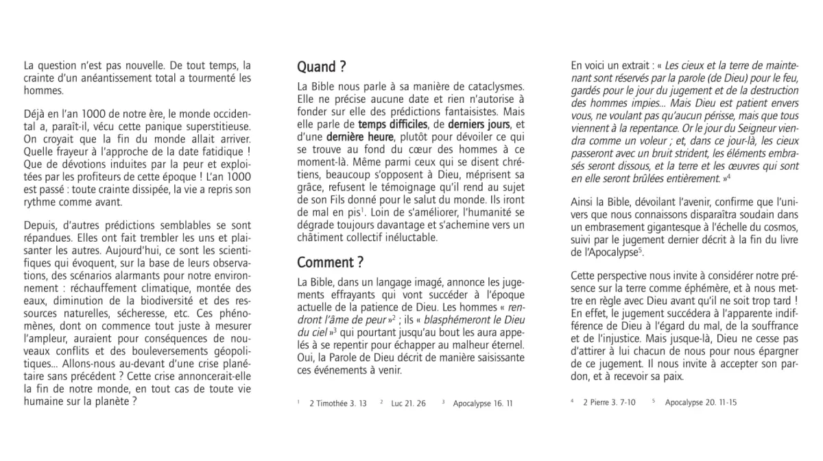 La fin de notre planète