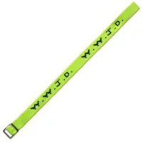 Bracelet WWJD tissé Jaune fluo
