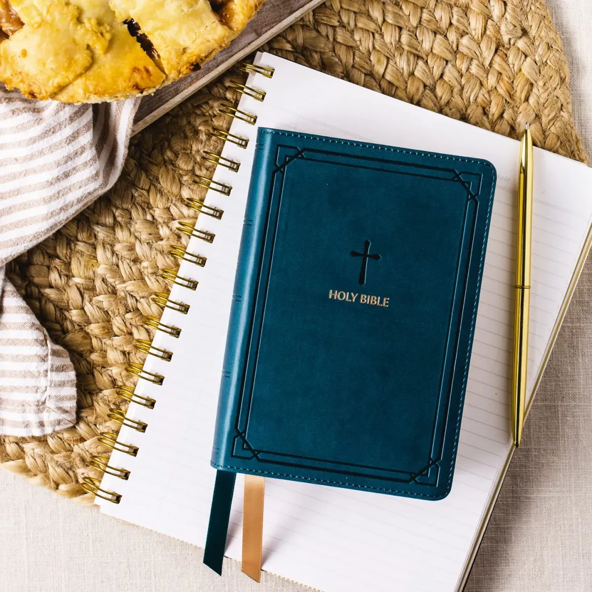 NKJV compact reference Bible teal