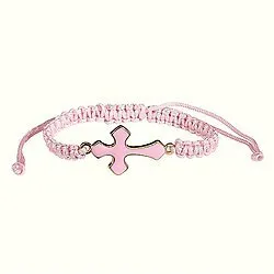 Bracelet nylon macramé + croix