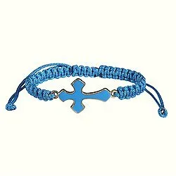 Bracelet nylon macramé + croix