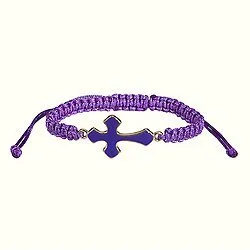 Bracelet nylon macramé + croix
