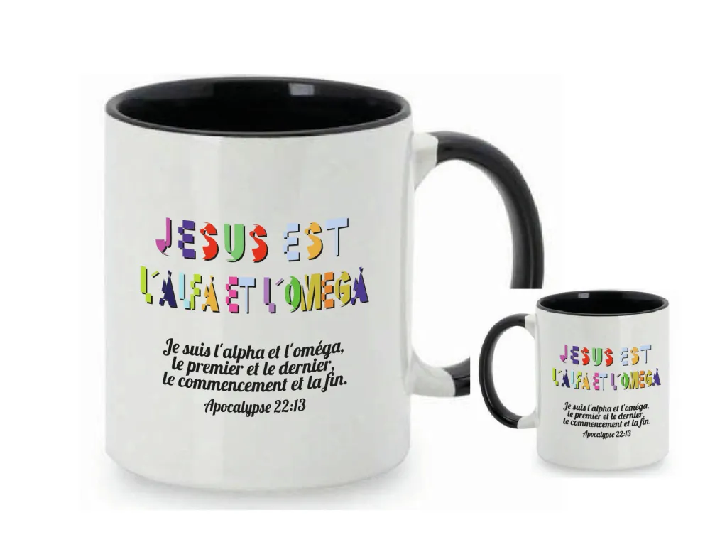 Mug Je suis l'alpha et l'oméga... - Apo. 22:13