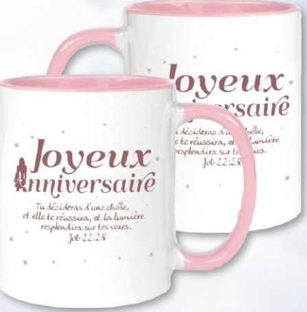 Mug anniversaire Tu décideras d'une chose... - Job 22:28