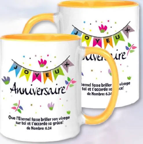Mug anniversaire Que l'Eternel fasse briller... - Nomb. 6:24