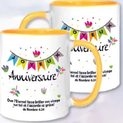 Mug anniversaire Que l'Eternel fasse briller... - Nomb. 6:24