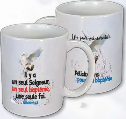 Mug baptême Il y a un seul Seigneur, un seul... - Eph. 4:5