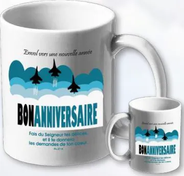 Mug anniversaire Fais du Seigneur tes délices... - Psaume 37:4