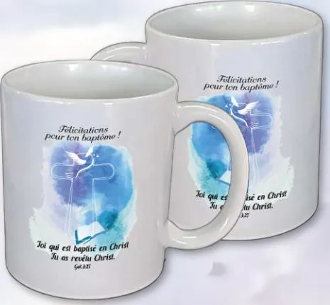 Mug baptême Toi qui est baptisé en Christ... - Gal. 3:27