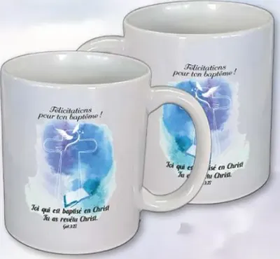Mug baptême Toi qui est baptisé en Christ... - Gal. 3:27