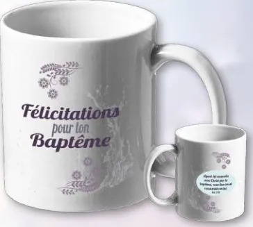 Mug baptême Ayant été ensevelis avec Christ... - Col. 2:12