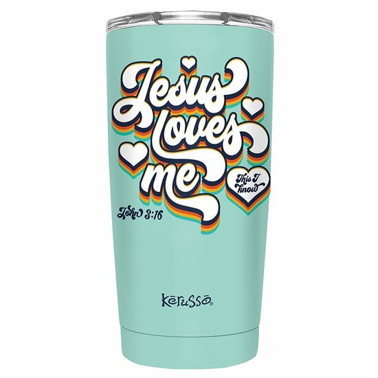 Mug travel Jesus loves me -This J know