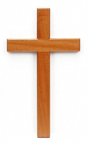 Croix bois clair - 15 cm