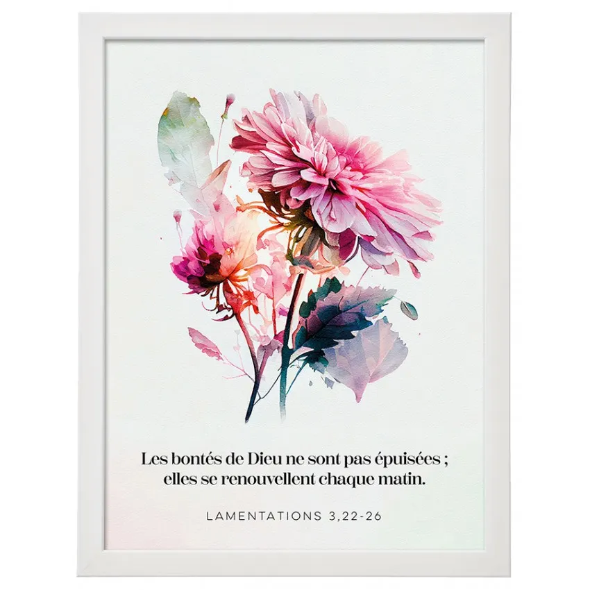 Cadre Les bontés de Dieu ne sont pas épuisées… - Lam. 3:22-26
