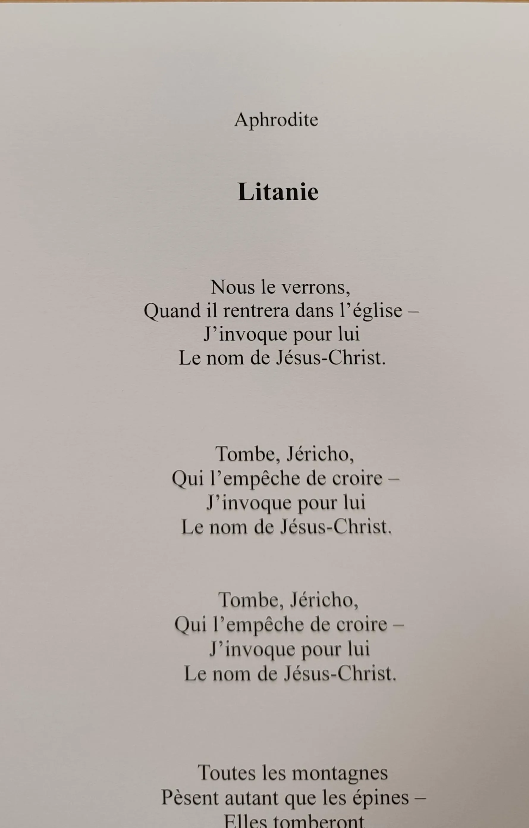 Partition Litanie (voix, quatuor à cordes, orgue)
