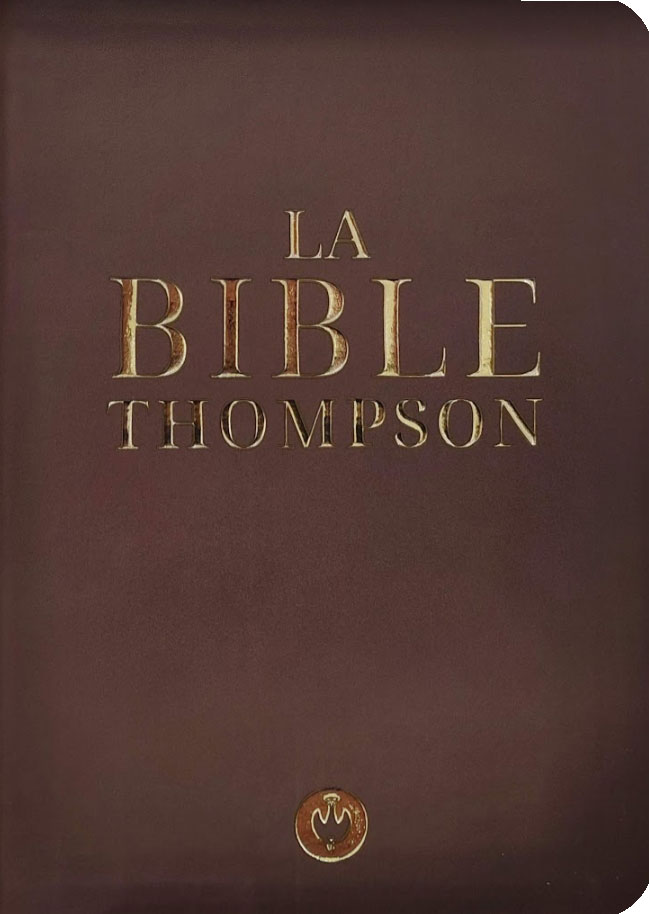 Bible Colombe Thompson souple marron or onglets