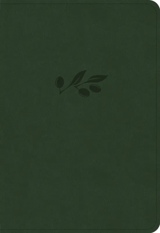 KJV compact LP reference Bible olive leathertouch