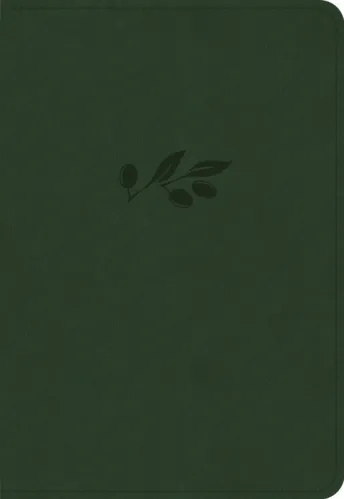 KJV compact LP reference Bible olive leathertouch