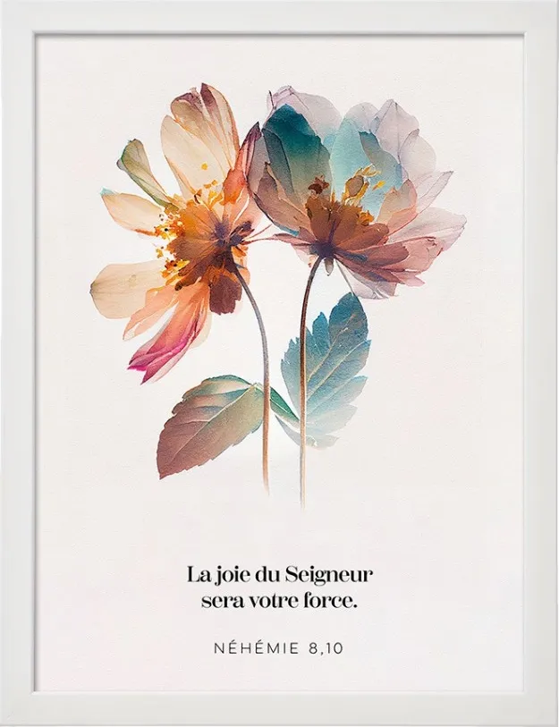 Cadre La joie du Seigneur sera notre force - Néhémie 8:10