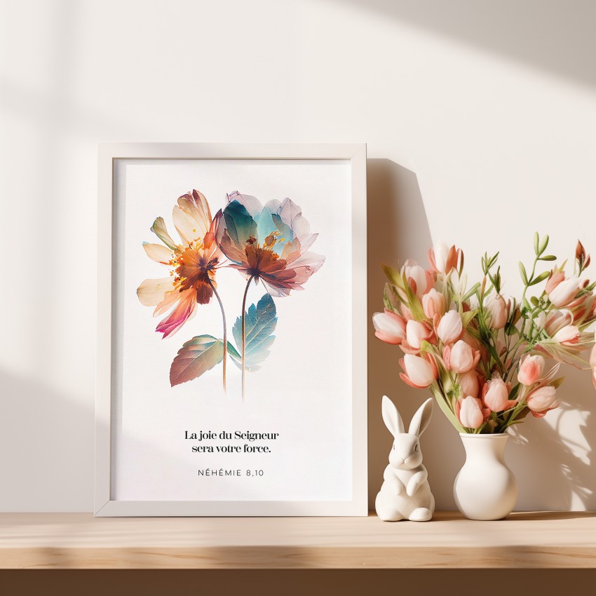 Cadre La joie du Seigneur... - Néhémie 8:10