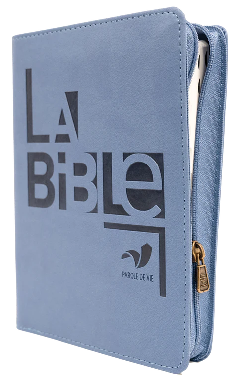 Bible PdV souple bleu onglets zip