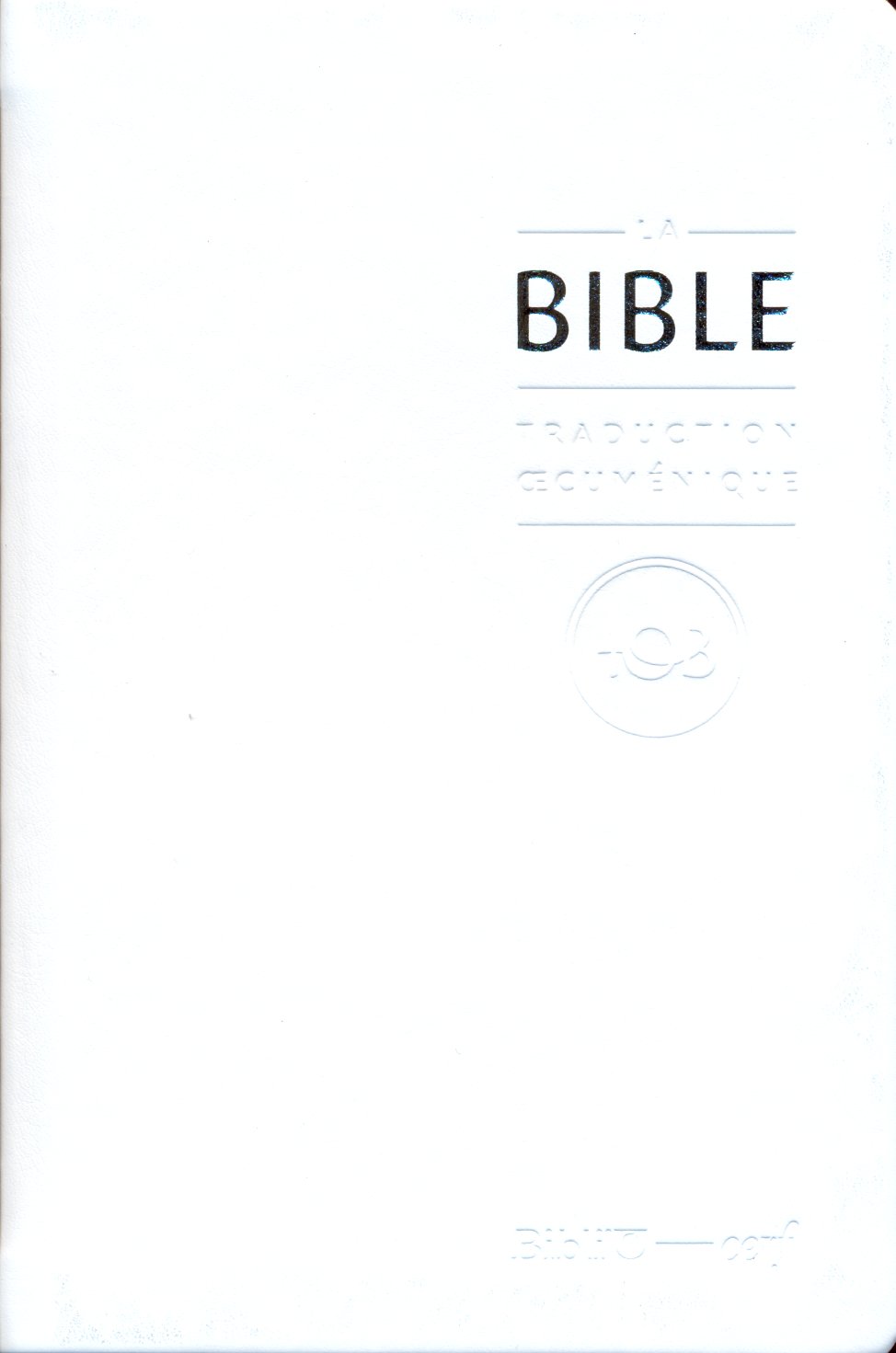 Bible TOB souple blanc or notes essentielles