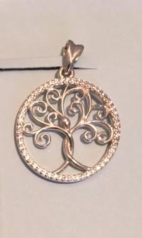 Pendentif Arbre de vie argent massif rhodié