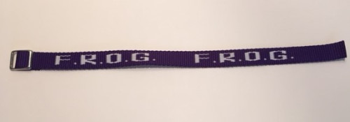 Bracelet tissé F.R.O.G. violet