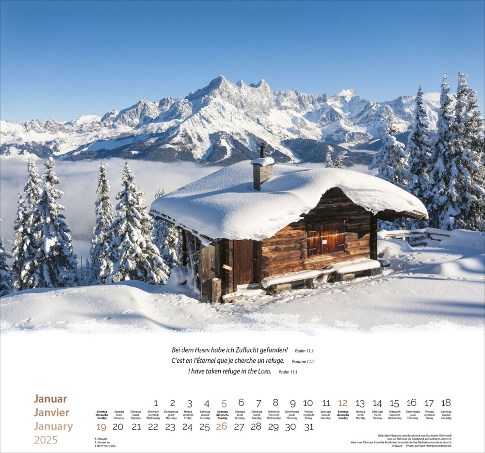 Calendrier - Montagnes - 12 posters