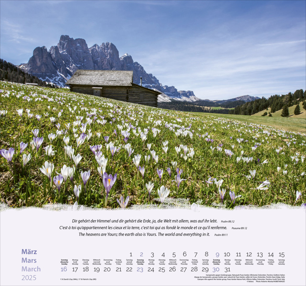 Calendrier - Montagnes - 12 posters