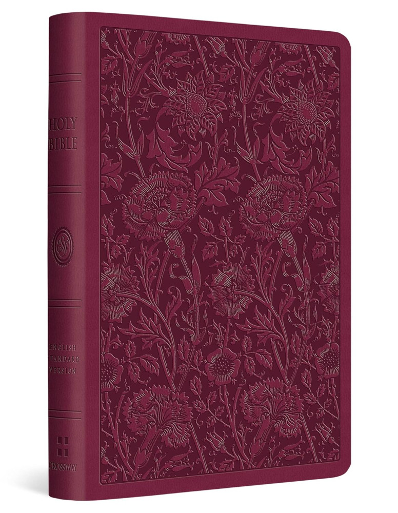 ESV Bible compact raspberry floral design