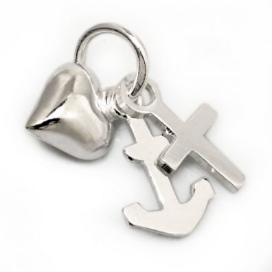 Pendentif argenté Faith Hope Love (petit)