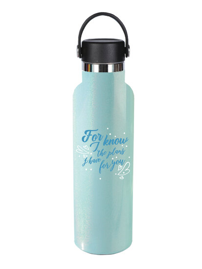 Bouteille thermos For i know the plans... - turquoise